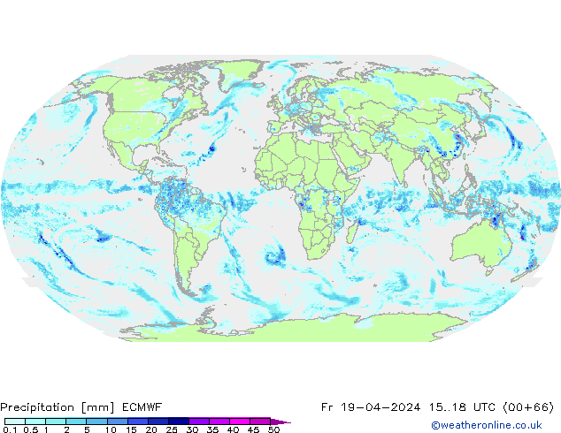 Precipitation ECMWF Fr 19.04.2024 18 UTC