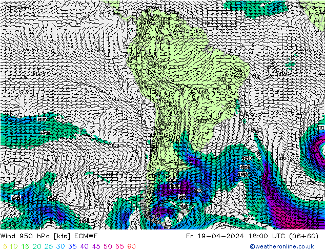 Prec 6h/Wind 10m/950 ECMWF Fr 19.04.2024 18 UTC