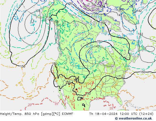 Z500/Rain (+SLP)/Z850 ECMWF Do 18.04.2024 12 UTC