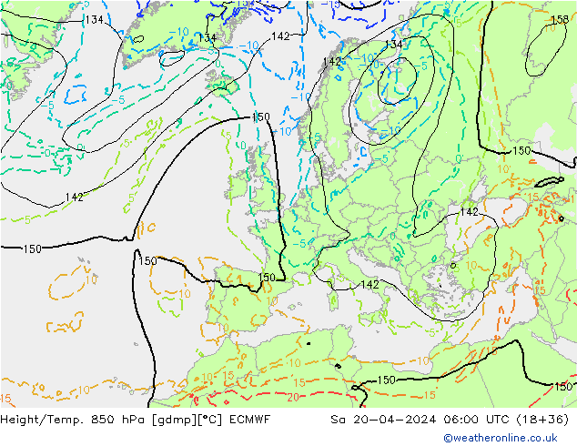 Z500/Rain (+SLP)/Z850 ECMWF Sáb 20.04.2024 06 UTC