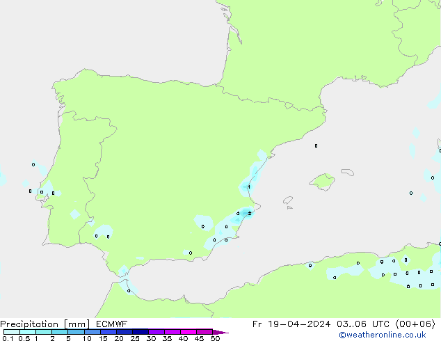 Precipitation ECMWF Fr 19.04.2024 06 UTC