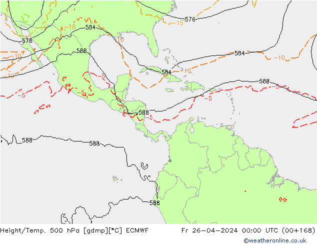Z500/Rain (+SLP)/Z850 ECMWF Fr 26.04.2024 00 UTC