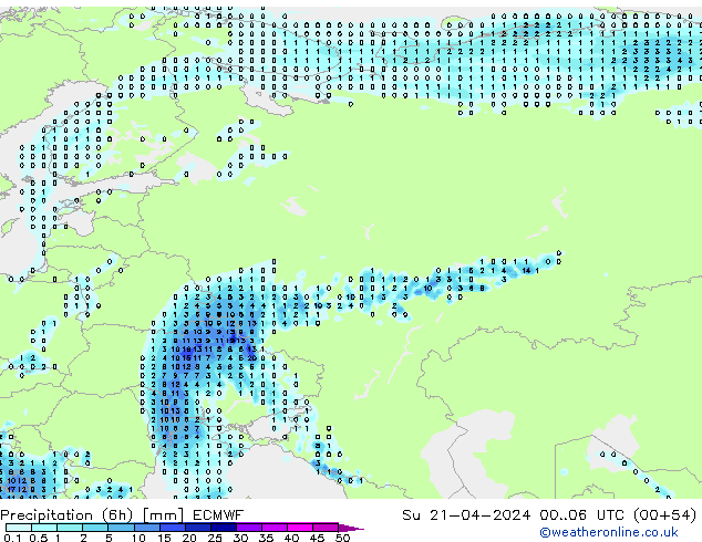 Z500/Rain (+SLP)/Z850 ECMWF Su 21.04.2024 06 UTC