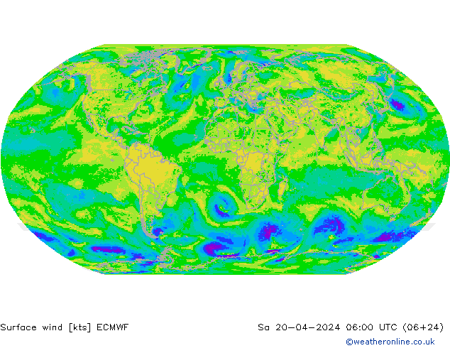 Prec 6h/Wind 10m/950 ECMWF Sa 20.04.2024 06 UTC