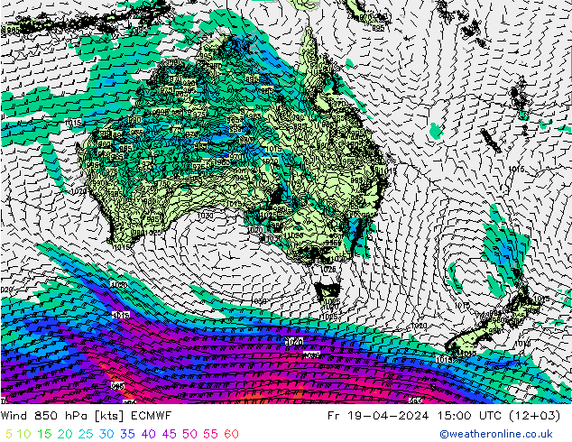 Wind 850 hPa ECMWF Fr 19.04.2024 15 UTC