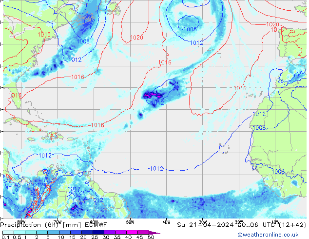 Z500/Rain (+SLP)/Z850 ECMWF Su 21.04.2024 06 UTC