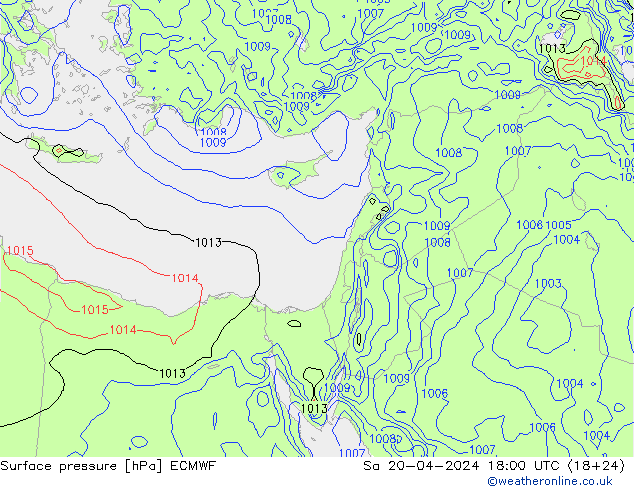 pression de l'air ECMWF sam 20.04.2024 18 UTC