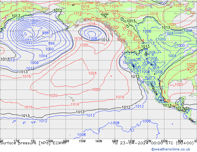 pression de l'air ECMWF mar 23.04.2024 00 UTC