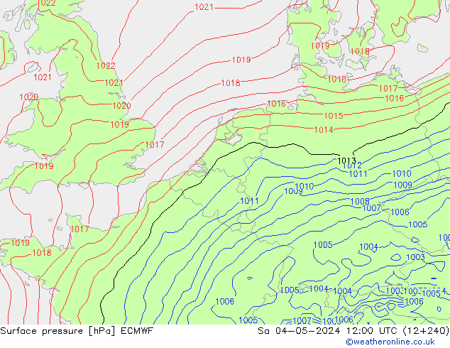 pressão do solo ECMWF Sáb 04.05.2024 12 UTC