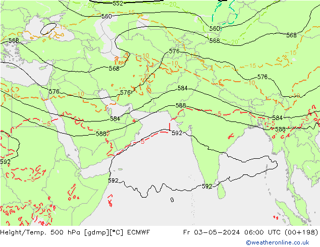 Z500/Rain (+SLP)/Z850 ECMWF Fr 03.05.2024 06 UTC