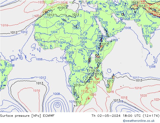 Yer basıncı ECMWF Per 02.05.2024 18 UTC