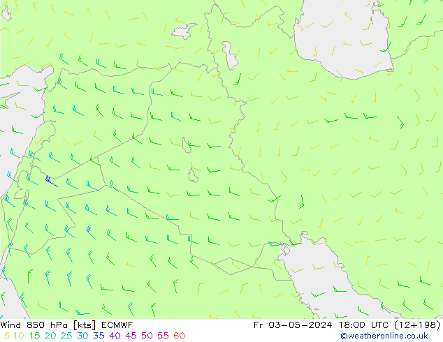 Wind 850 hPa ECMWF Fr 03.05.2024 18 UTC