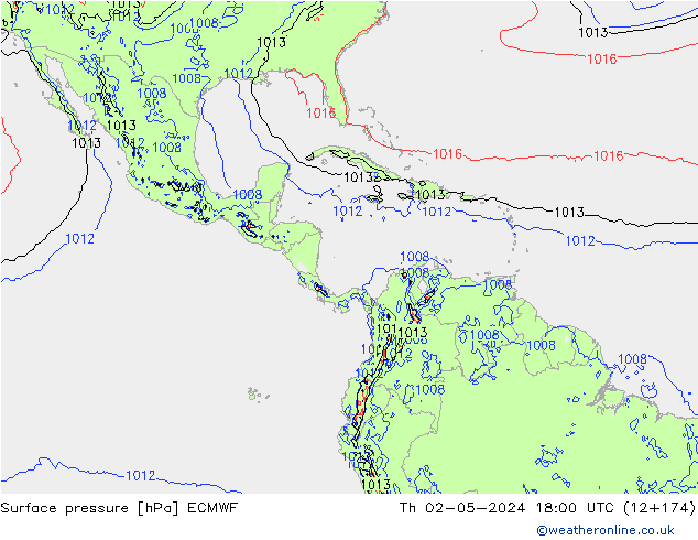 приземное давление ECMWF чт 02.05.2024 18 UTC