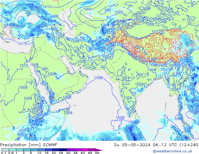 Precipitation ECMWF Su 05.05.2024 12 UTC