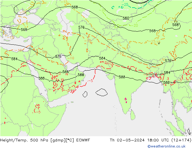 Height/Temp. 500 hPa ECMWF  02.05.2024 18 UTC