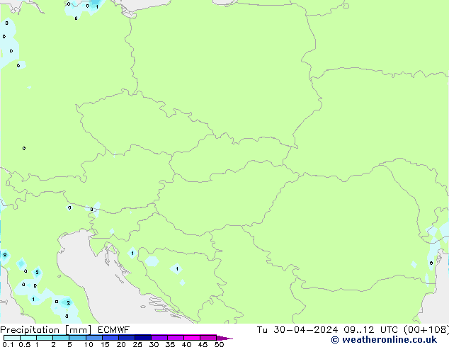 Precipitation ECMWF Tu 30.04.2024 12 UTC