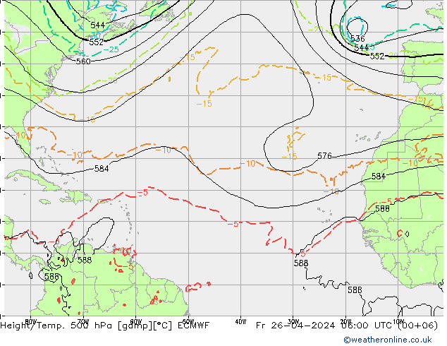 Z500/Rain (+SLP)/Z850 ECMWF Fr 26.04.2024 06 UTC