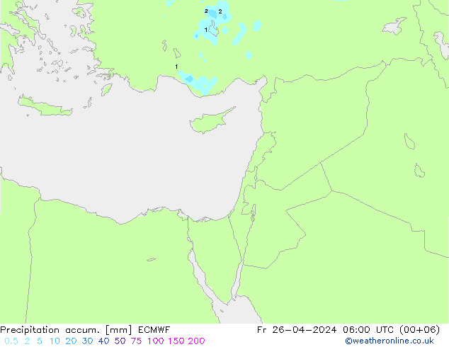 Precipitation accum. ECMWF  26.04.2024 06 UTC