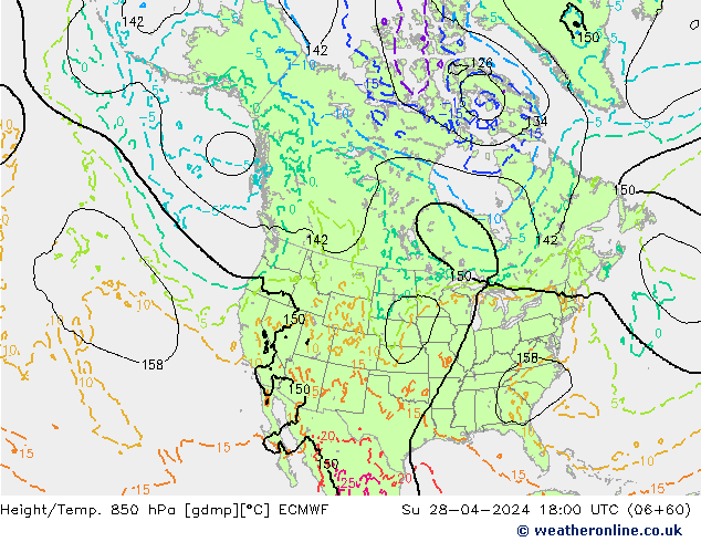 Z500/Rain (+SLP)/Z850 ECMWF Su 28.04.2024 18 UTC