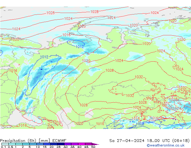Z500/Rain (+SLP)/Z850 ECMWF Sa 27.04.2024 00 UTC