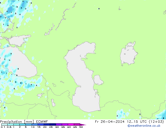 Precipitation ECMWF Fr 26.04.2024 15 UTC