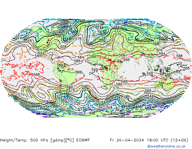 Z500/Rain (+SLP)/Z850 ECMWF pt. 26.04.2024 18 UTC