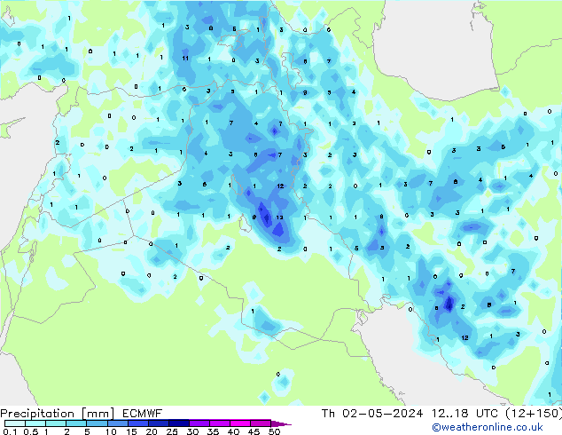 Precipitation ECMWF Th 02.05.2024 18 UTC