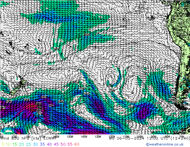 Wind 850 hPa ECMWF Mo 06.05.2024 12 UTC