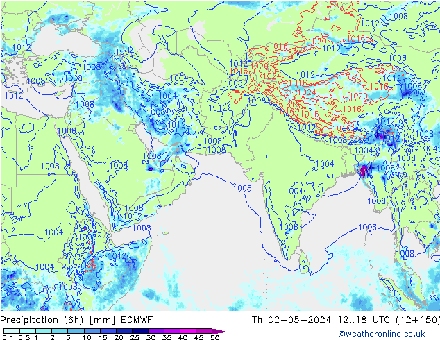 Z500/Rain (+SLP)/Z850 ECMWF Th 02.05.2024 18 UTC