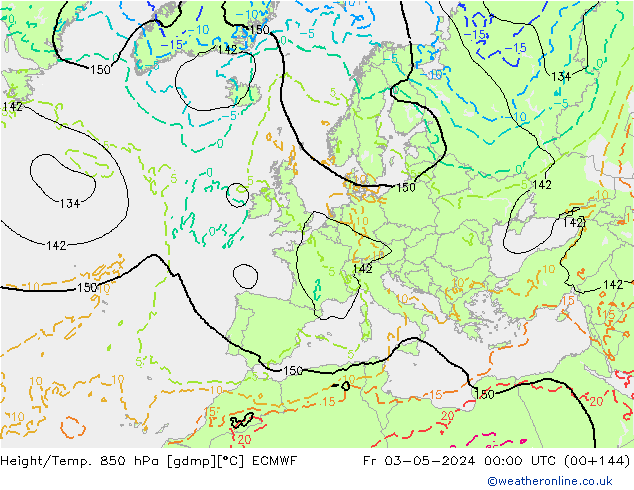 Z500/Rain (+SLP)/Z850 ECMWF Sex 03.05.2024 00 UTC