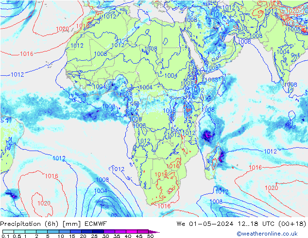 Z500/Rain (+SLP)/Z850 ECMWF mié 01.05.2024 18 UTC