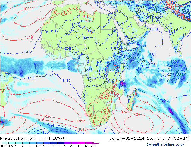 Z500/Rain (+SLP)/Z850 ECMWF Sa 04.05.2024 12 UTC