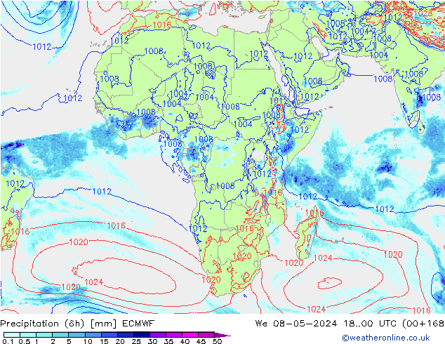 Z500/Regen(+SLP)/Z850 ECMWF wo 08.05.2024 00 UTC