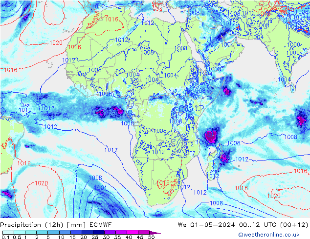 opad (12h) ECMWF śro. 01.05.2024 12 UTC