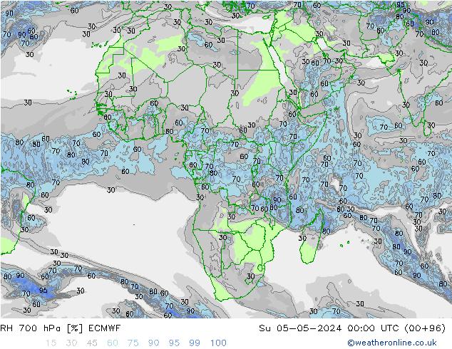 700 hPa Nispi Nem ECMWF Paz 05.05.2024 00 UTC