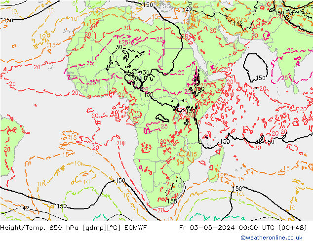 Z500/Rain (+SLP)/Z850 ECMWF Sex 03.05.2024 00 UTC