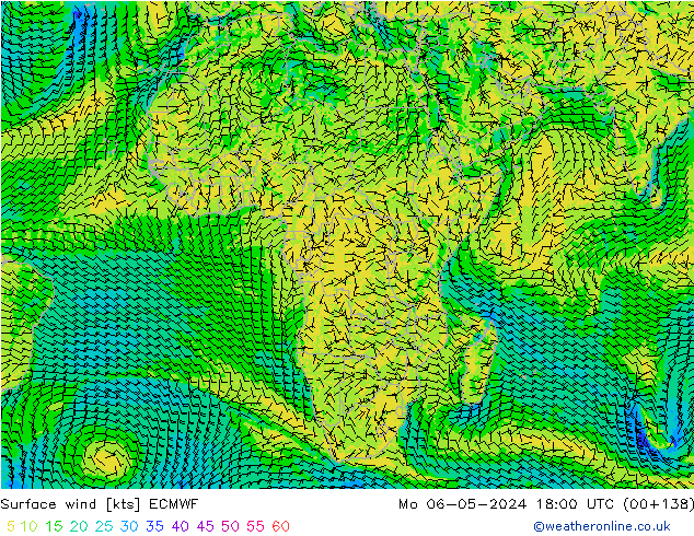 Surface wind ECMWF Mo 06.05.2024 18 UTC