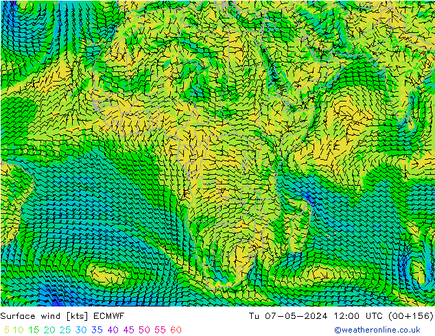  10 m ECMWF  07.05.2024 12 UTC