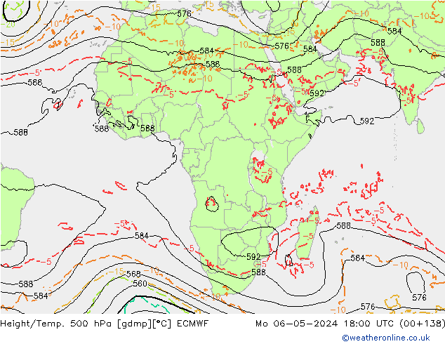 Z500/Rain (+SLP)/Z850 ECMWF  06.05.2024 18 UTC