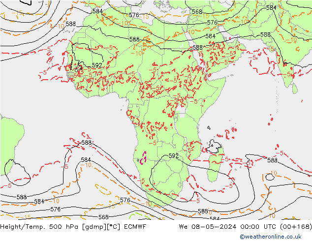 Z500/Regen(+SLP)/Z850 ECMWF wo 08.05.2024 00 UTC