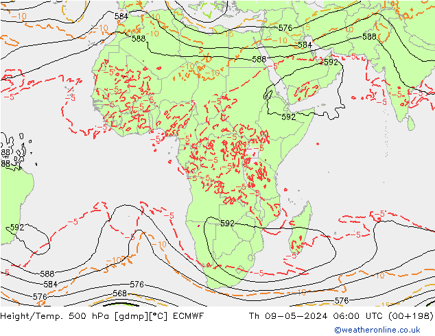 Z500/Rain (+SLP)/Z850 ECMWF Th 09.05.2024 06 UTC