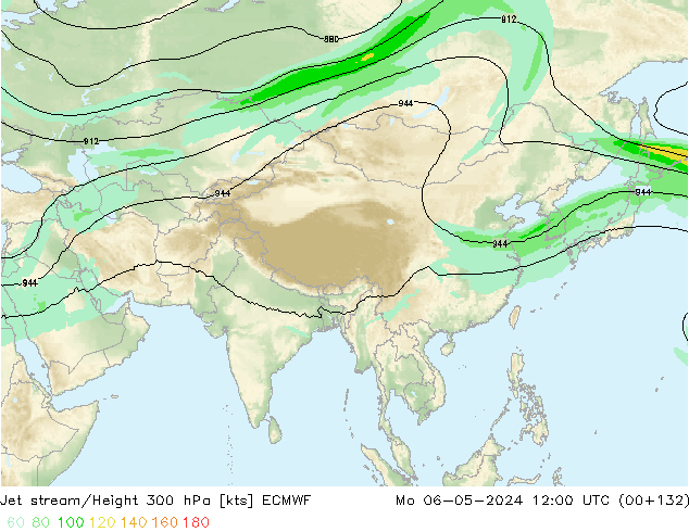 Corriente en chorro ECMWF lun 06.05.2024 12 UTC