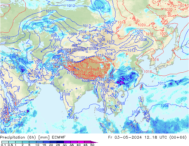 Z500/Rain (+SLP)/Z850 ECMWF Fr 03.05.2024 18 UTC