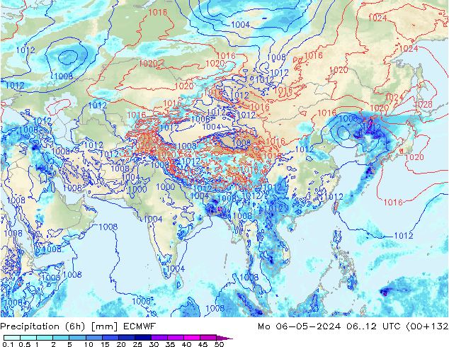 Z500/Regen(+SLP)/Z850 ECMWF ma 06.05.2024 12 UTC