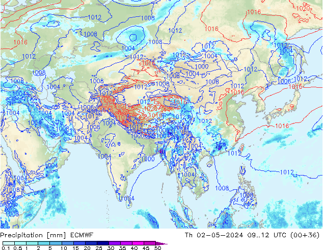 Niederschlag ECMWF Do 02.05.2024 12 UTC