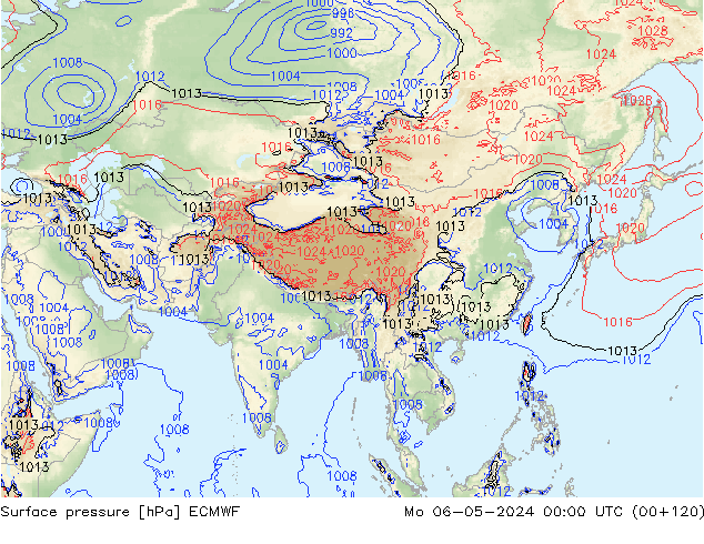 ciśnienie ECMWF pon. 06.05.2024 00 UTC