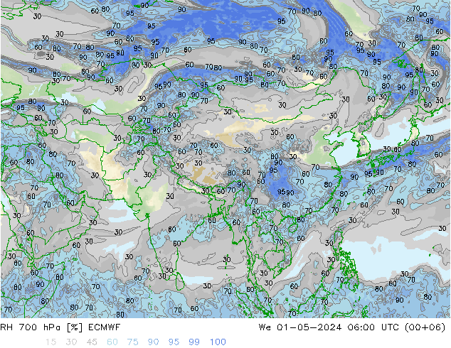 RV 700 hPa ECMWF wo 01.05.2024 06 UTC