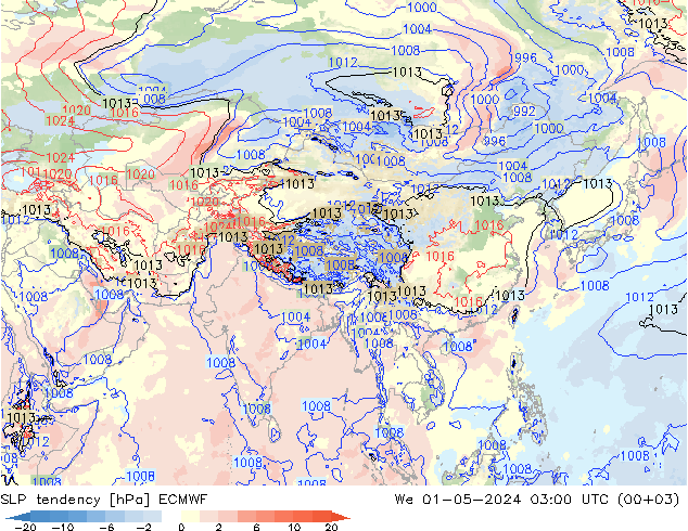 tendencja ECMWF śro. 01.05.2024 03 UTC