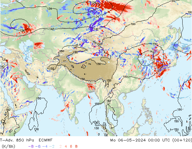 T-Adv. 850 hPa ECMWF  06.05.2024 00 UTC