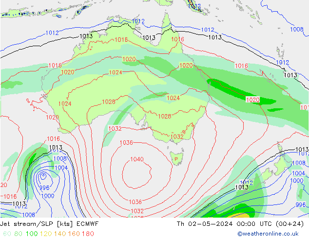 Polarjet/Bodendruck ECMWF Do 02.05.2024 00 UTC